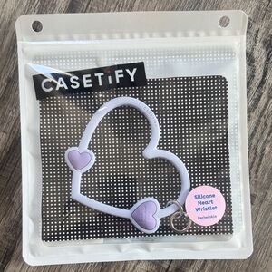 💜 CASETiFY Silicone Heart Wristlet – Periwinkle | Brand New 💜